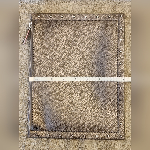 WHBM Envelope Clutch w/ Detachable Strap, Gray/Silver, NWOT - Picture 11 of 12